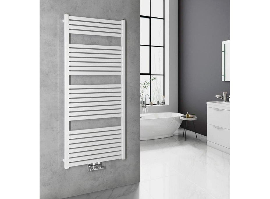 Aqualine TONDI vykurovacie teleso rovné 600x1330 mm, stredové pripojenie, biela DT480T