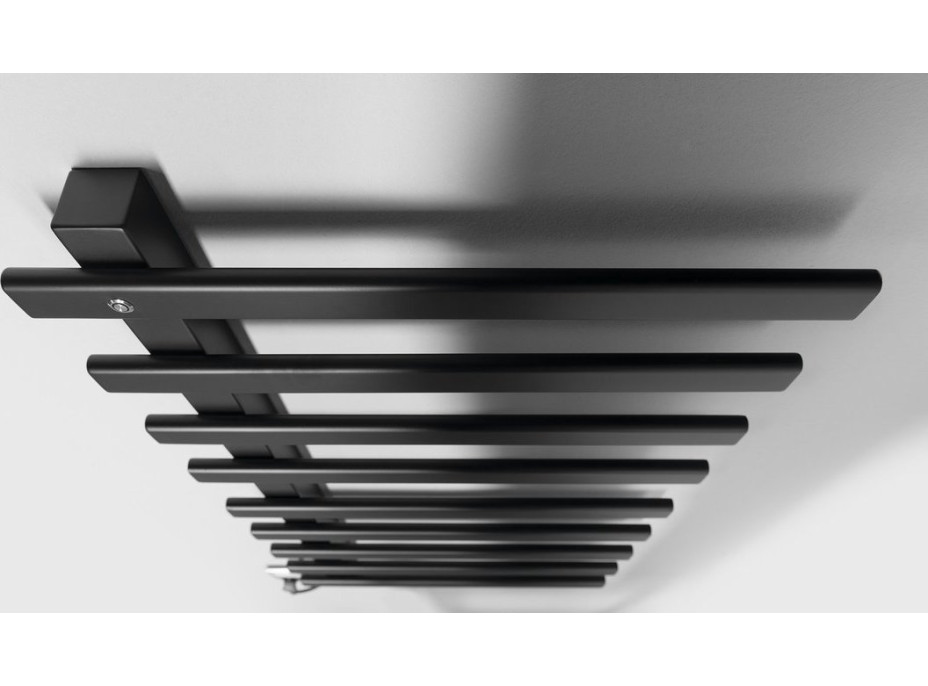 Sapho ELCOR elektrický sušiak uterákov 480x920x50 mm, 128 W, čierna mat EB460