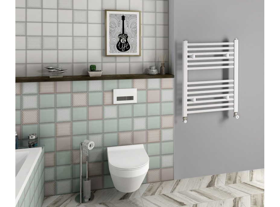 Aqualine DIRECT vykurovacie teleso s bočným pripojením 500x640 mm, biela ILR65T