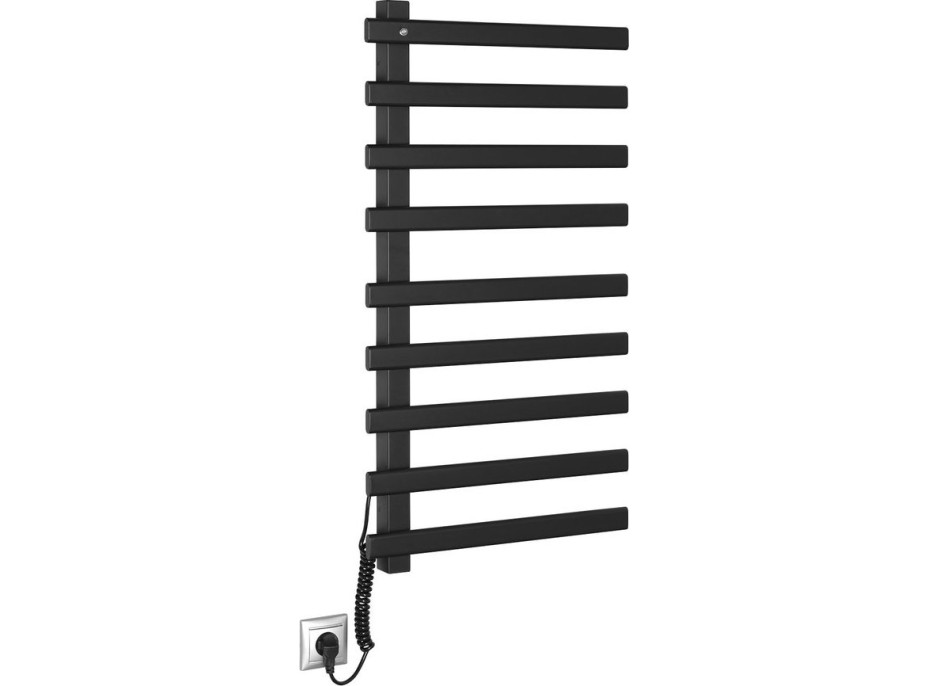 Sapho ELCOR elektrický sušiak uterákov 480x920x50 mm, 128 W, čierna mat EB460