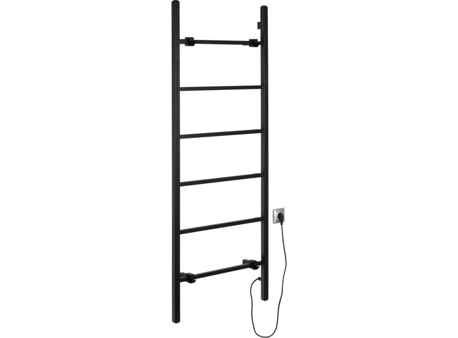 Sapho BARBO elektrický sušiak uterákov, hranatý, 600x1600mm, 160 W, čierna mat BB906