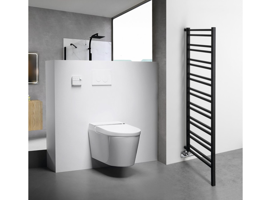 Sapho METRO SPACE vykurovacie teleso 550x1430 mm, do priestoru, čierna mat IR438B