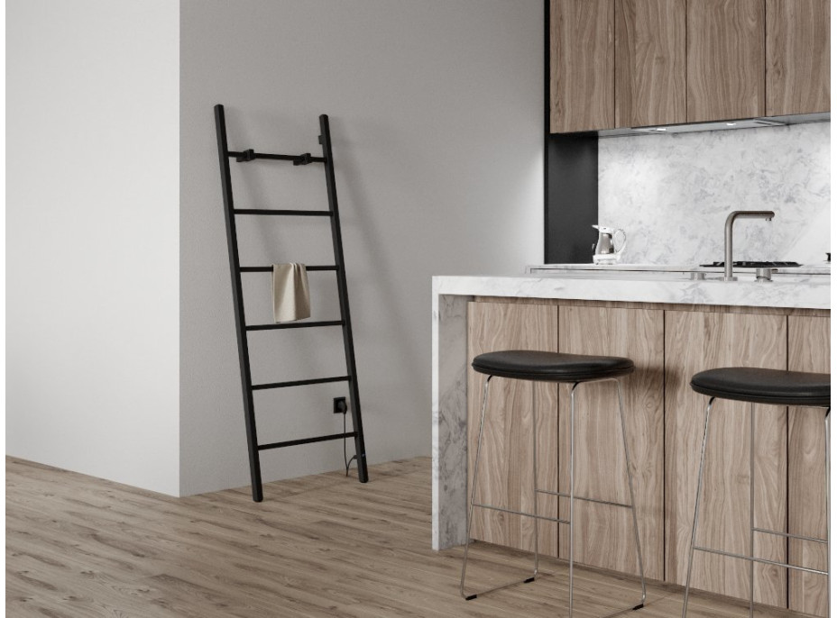 Sapho BARBO elektrický sušiak uterákov, hranatý, 600x1600mm, 160 W, čierna mat BB906