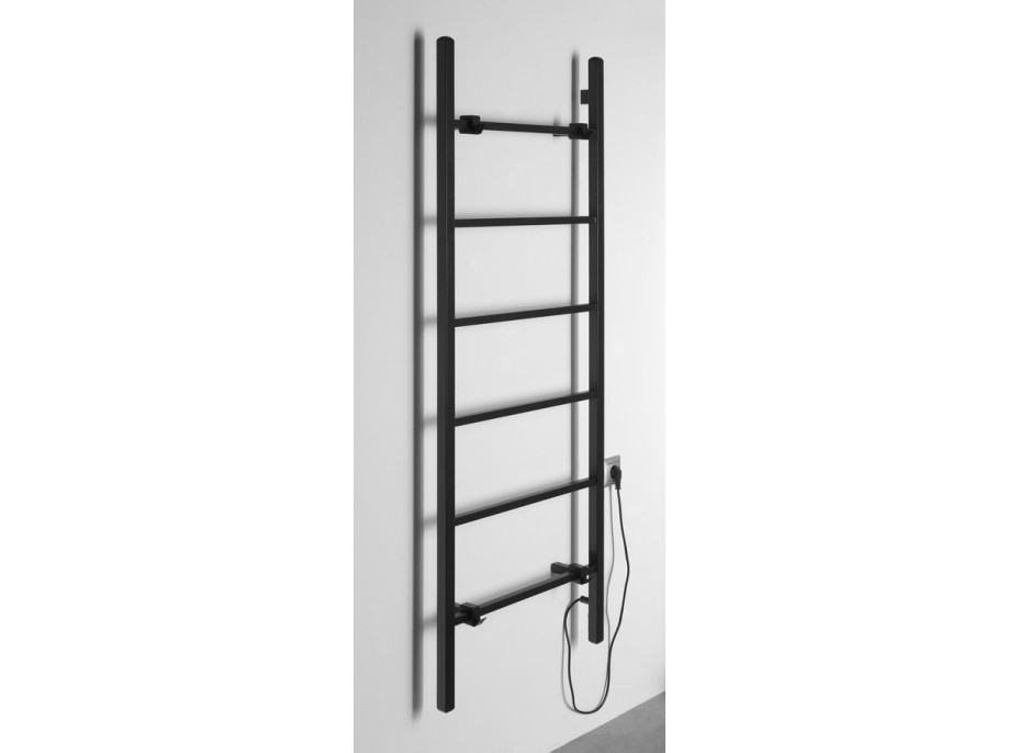 Sapho BARBO elektrický sušiak uterákov, hranatý, 600x1600mm, 160 W, čierna mat BB906