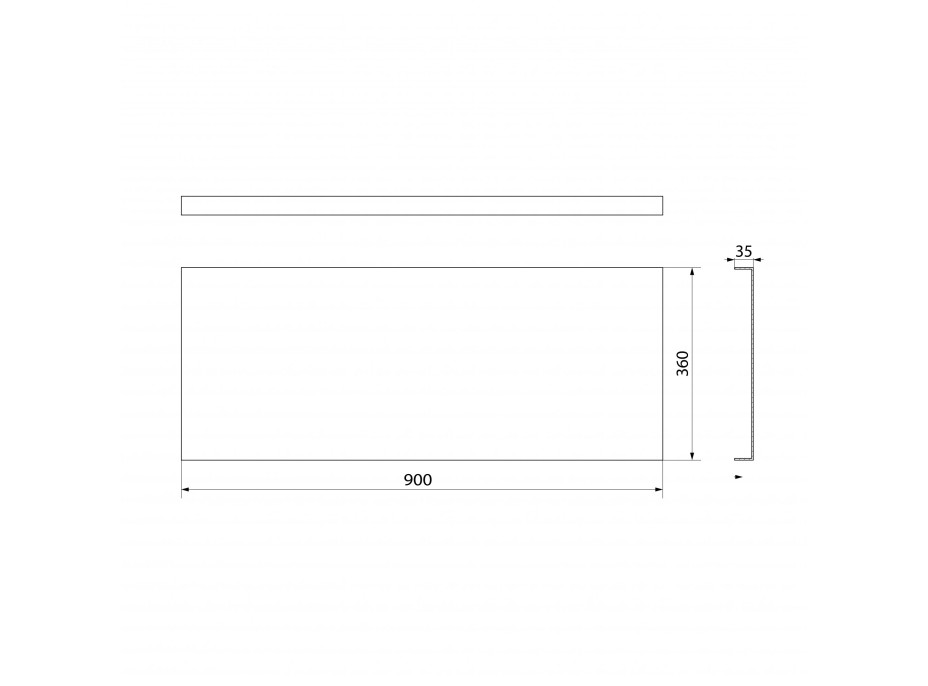 Polysan DEEP PLAIN bočný panel 90x36cm 89781
