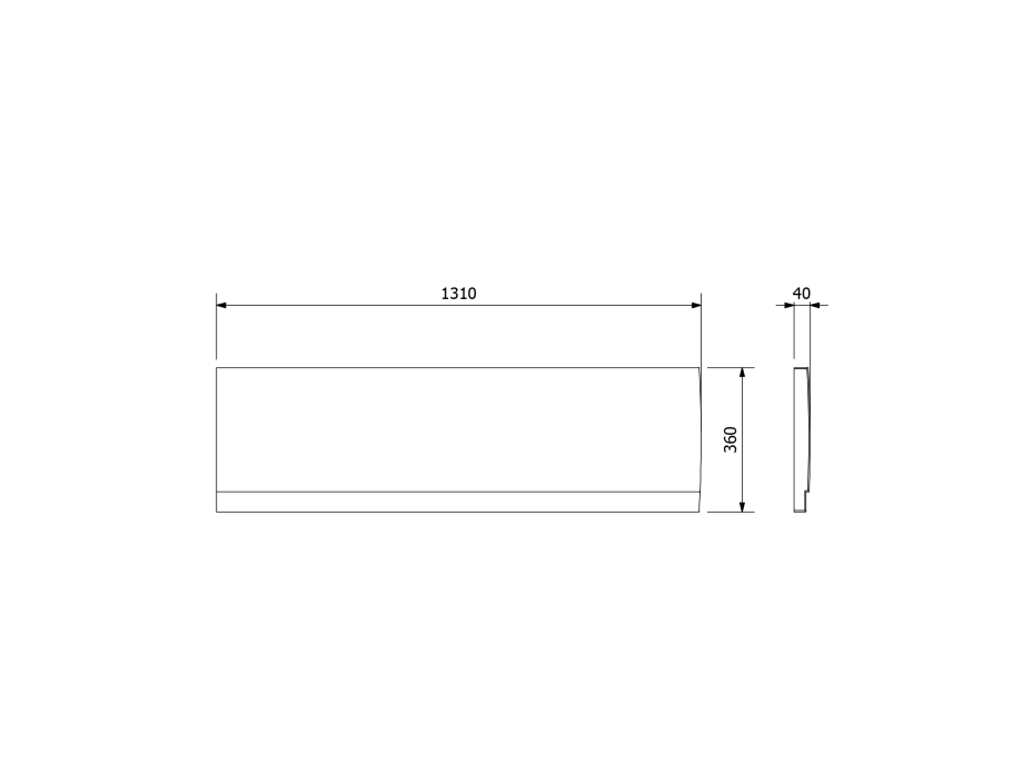 Polysan DEEP PLAIN čelný panel 130x36cm, ľavý 72952