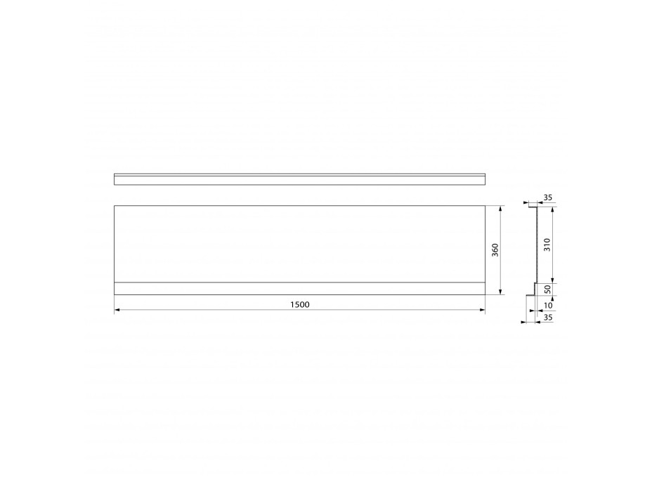 Polysan DEEP PLAIN NIKA panel 150x36cm 73201