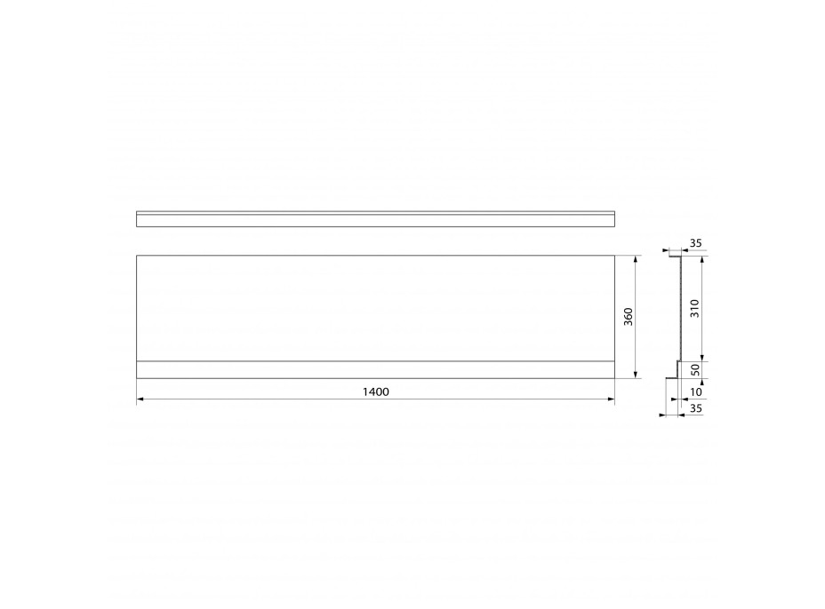 Polysan DEEP PLAIN NIKA panel 140x36cm 72957