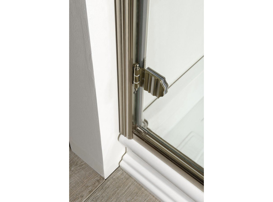 Gelco ANTIQUE sprchové dvere otočné, 800mm, ľavé, ČÍRE sklo, bronz GQ1280LC