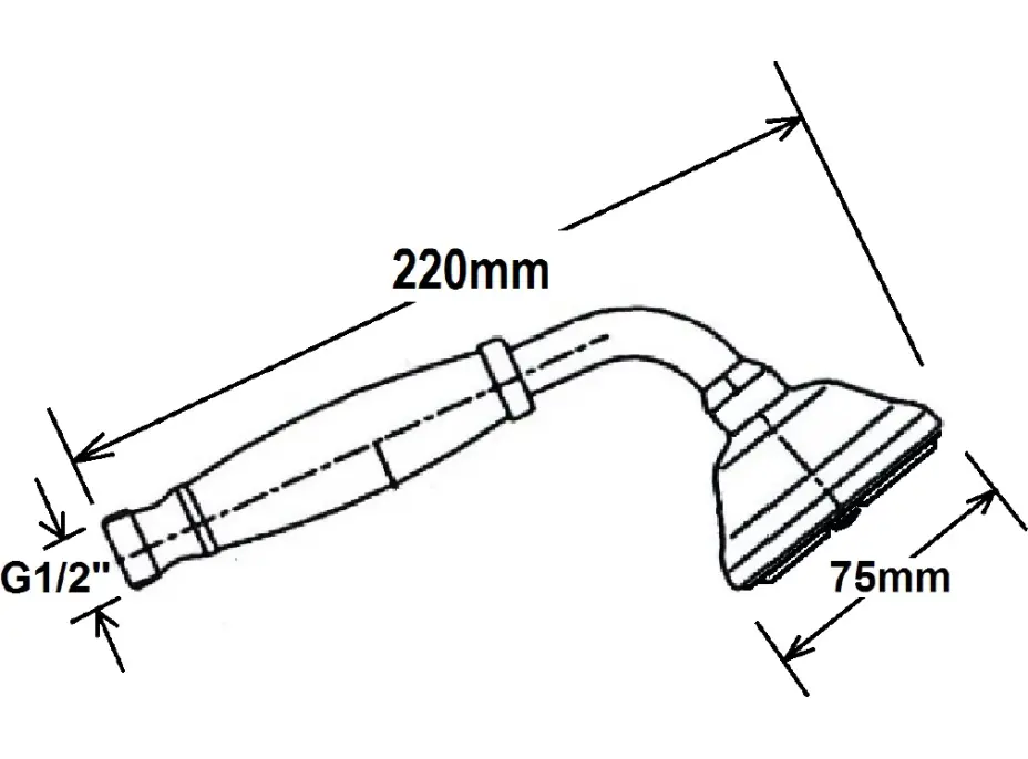 Sapho EPOCA ručná sprcha, 220mm, mosadz/ružové zlato DOC107