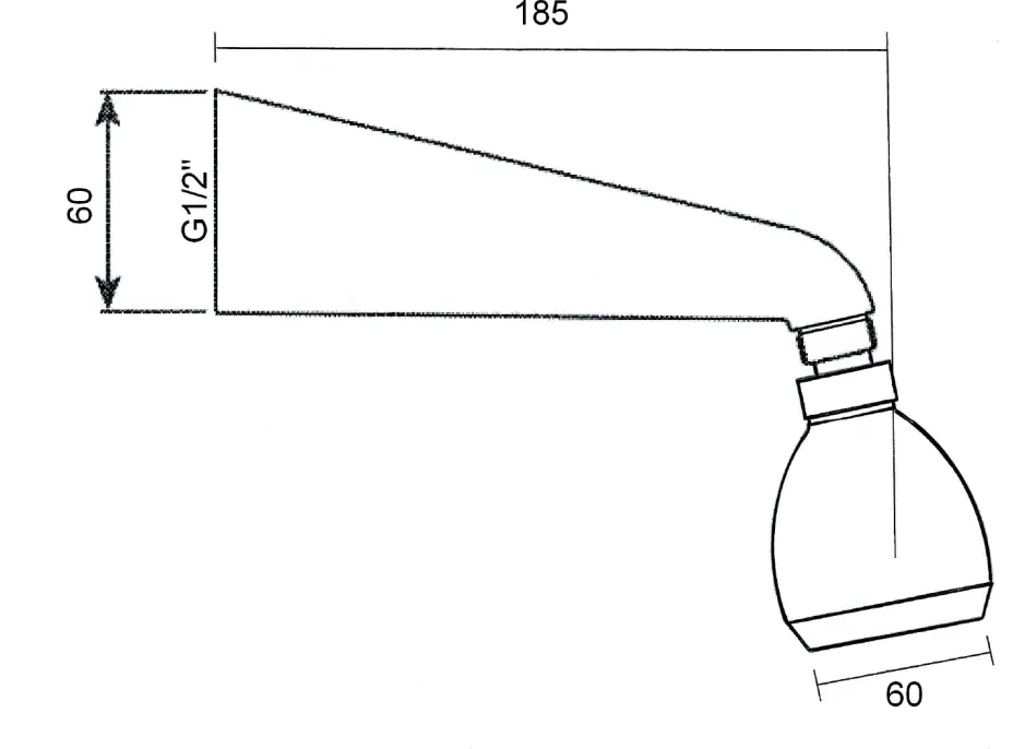 Sapho Nástenná sprcha s otočným kĺbom, bronz 9046