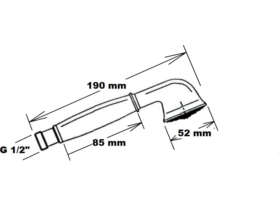 Sapho ANTEA ručná sprcha, 180mm, mosadz/ružové zlato DOC27