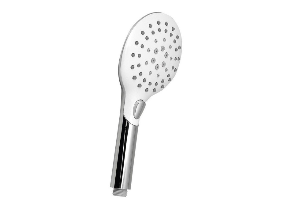 Sapho Ručná masážna sprcha s tlačidlom, 6 režimov sprchovania, priemer 120mm, ABS/chróm/biela 1204-20