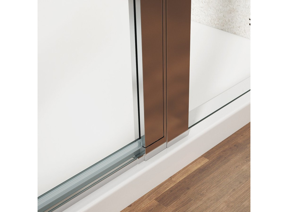 Gelco LORO sprchové dvere s pevnou časťou 900mm, číre sklo GN4690
