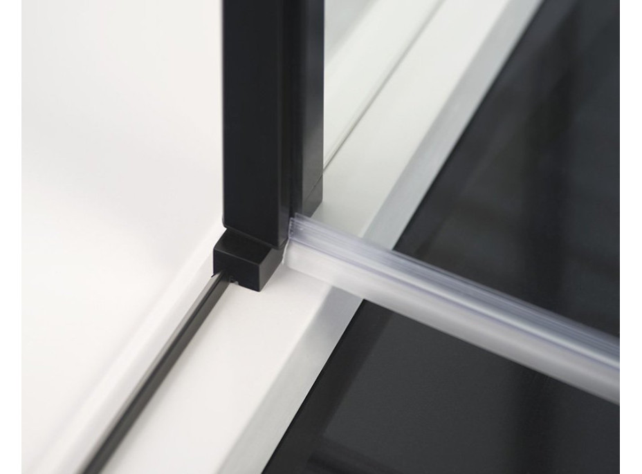 Polysan ZOOM LINE BLACK sprchové dvere 900mm, číre sklo ZL1290B