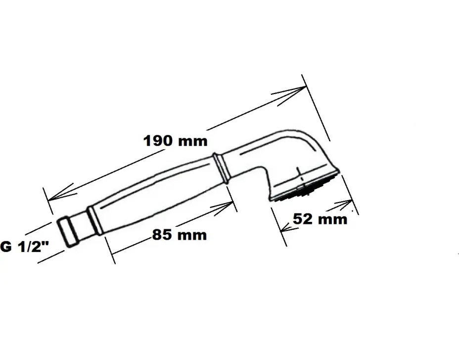 Sapho ANTEA ručná sprcha, 180mm, mosadz/nikel DOC28