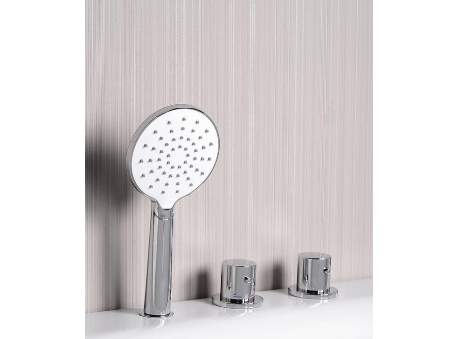 Sapho Ručná sprcha, priemer 110mm, ABS/chróm/biela 1204-28