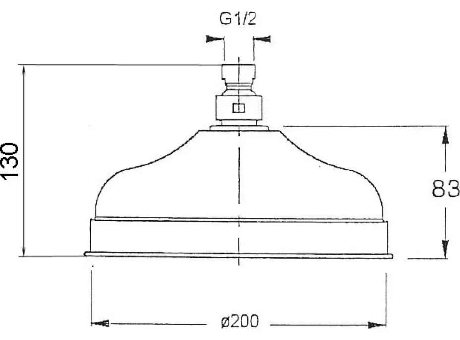 Sapho ANTEA hlavová sprcha, priemer 200mm, zlato SOF2005