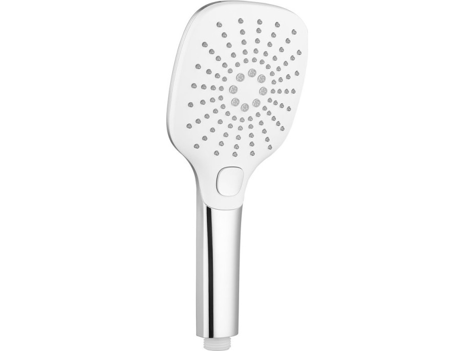 Sapho Ručná masážna sprcha s tlačidlom, 3 režimy sprchovania, 109x109mm, ABS/chróm 1204-52