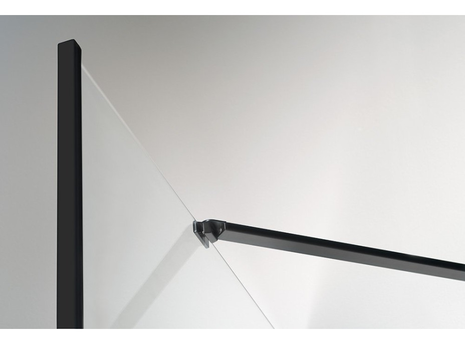 Polysan ZOOM LINE BLACK štvrťkruhová sprchová zástena 900x900mm, číre sklo, pravá ZL2615BR