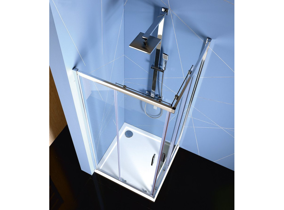 Polysan EASY LINE štvorcová sprchová zástena 900x900mm, číre sklo EL5115