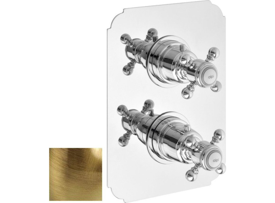 Sapho SASSARI podomietková sprchová termostatická batéria, 1 výstup, bronz SR391BR