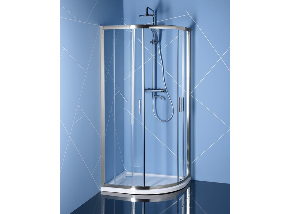 Polysan EASY LINE štvrťkruhová sprchová zástena 1200x900mm, L/R, číre sklo EL2715