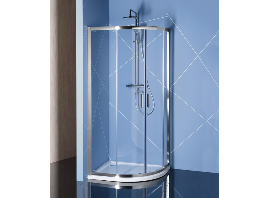 Polysan EASY LINE štvrťkruhová sprchová zástena 1200x900mm, L/R, číre sklo EL2715