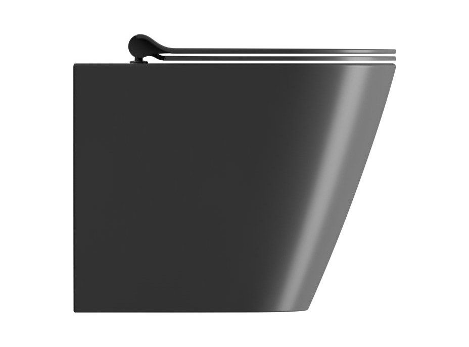 GSI KUBE X WC misa stojaca, Swirlflush, 36x55cm, spodný/zadný odpad, čierna dual-mat 941026