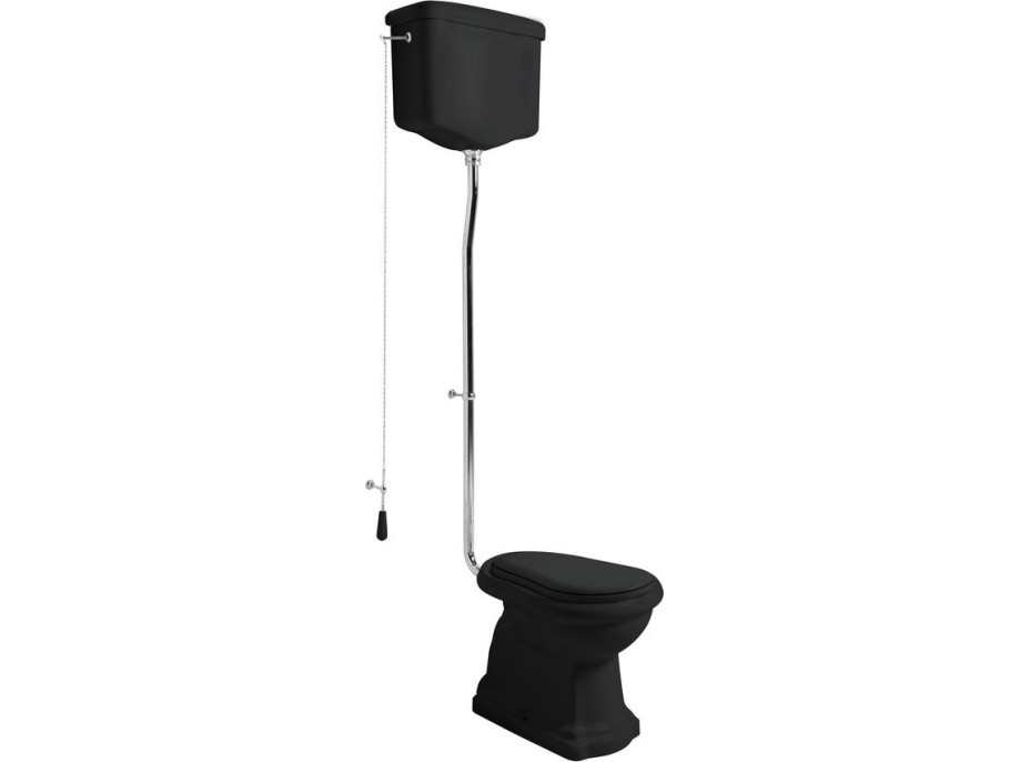 Kerasan RETRO WC misa stojaca, 38, 5x59cm, spodný odpad, čierna mat 101031