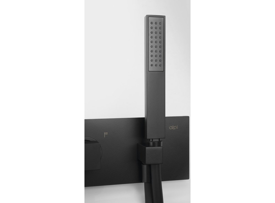 Sapho DIMY podomietková sprchová termostatická batéria s ručnou sprchou, 2 výstupy, čierna DM493BL