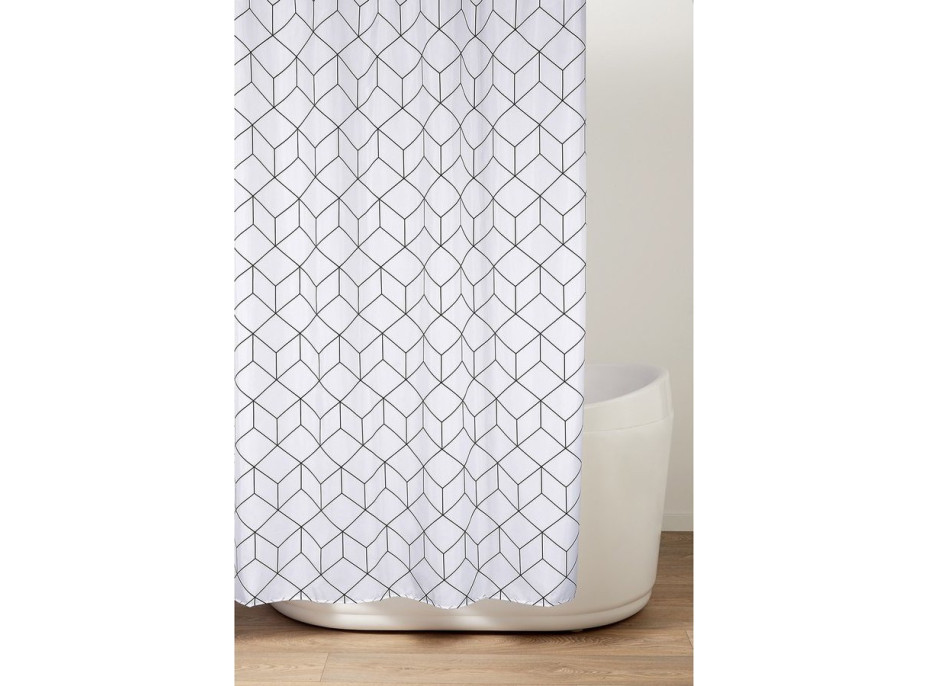 Aqualine Sprchový záves 180x200cm, polyester, kocky ZV029