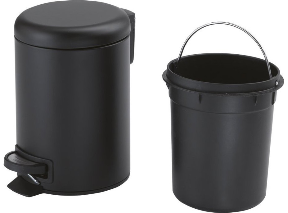 Gedy POTTY odpadkový kôš 3l, Soft Close, čierna mat 320914