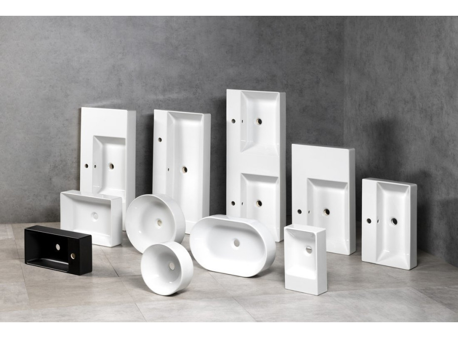 GSI KUBE X keramické umývadlo 120x47cm, biela mat 9424109