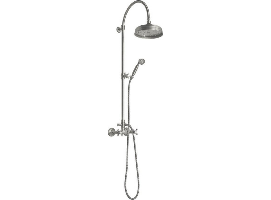 Sapho ANTEA sprchový stĺp na napojenie na batériu, hlavová, ručná sprcha, nikel SET038