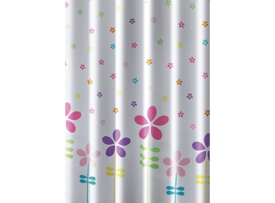 Aqualine Sprchový záves 180x180cm, polyester, kvetovaný farebný ZV025