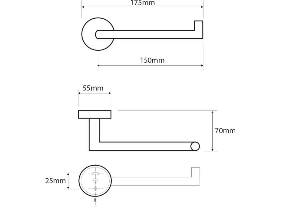 Sapho X-STEEL držiak toaletného papiera bez krytu, nerez mat XS700