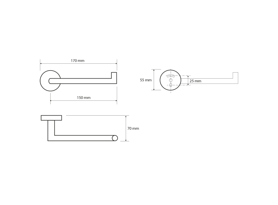 Sapho X-ROUND držiak toaletného papiera, chróm XR703