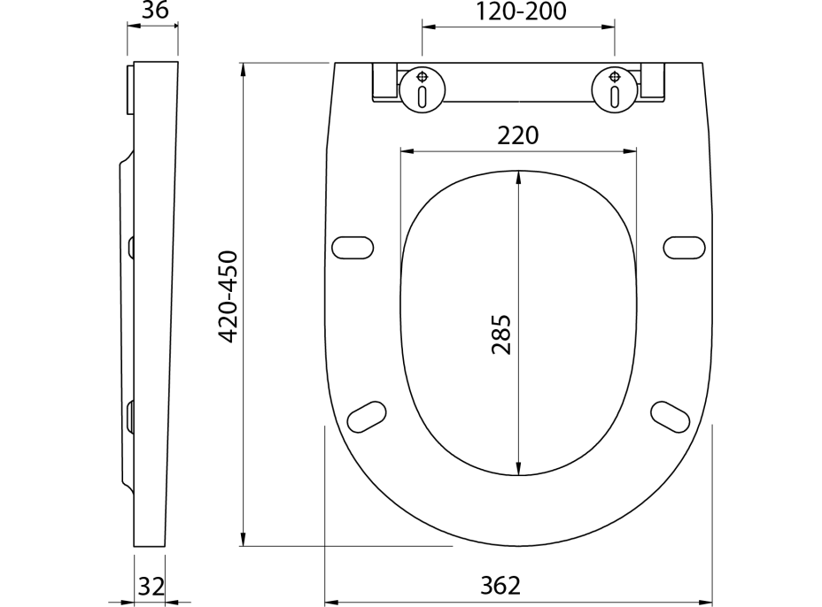 Bruckner DARIO WC sedátko, Slim, Soft Close, duroplast, biela 301.403.4