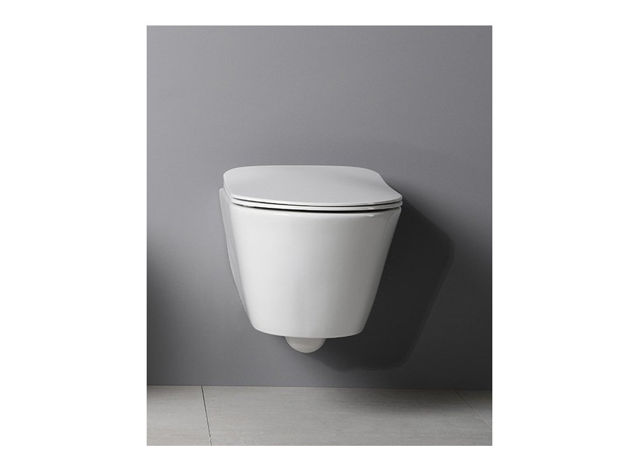 Sapho AVVA závesná WC misa, Rimless, 35, 5x53cm, biela 100314