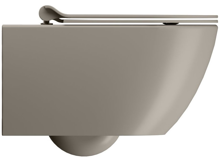 GSI PURA závesná WC misa, Swirlflush, 36x55cm, tortora dual-mat 881505