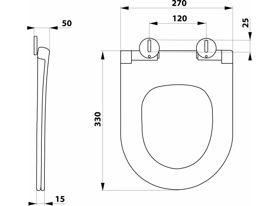 Aqualine PETIT WC sedátko, biela PT005