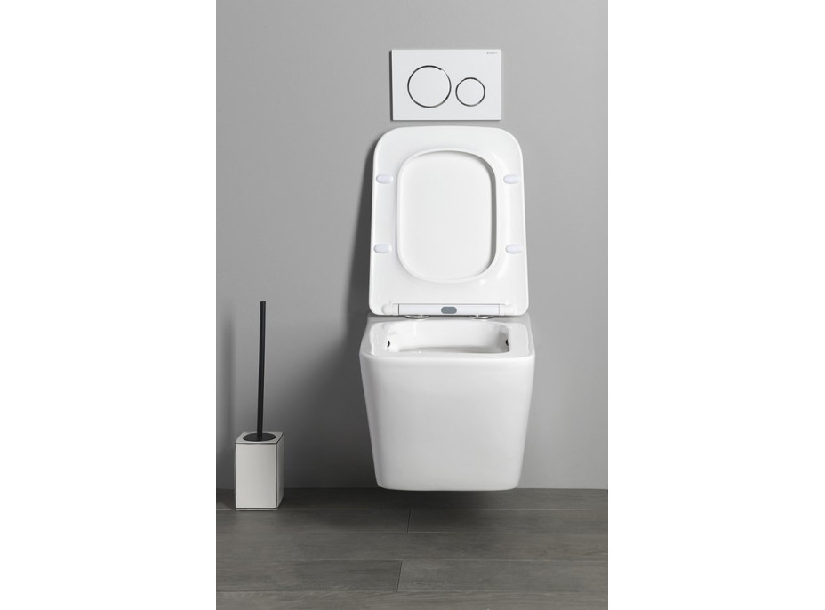Sapho PORTO závesná WC misa, Rimless, 36x52cm, biela PZ102WR