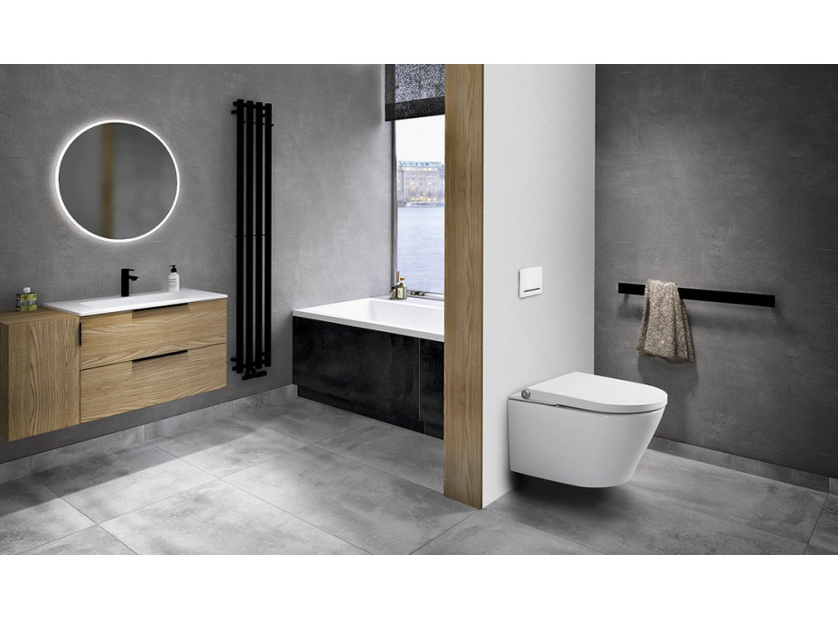 Sapho VEEN CLEAN závesné WC s integrovaným elektronickým bidetom VE421