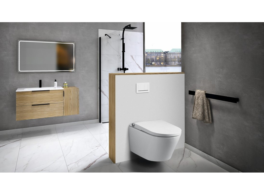 Sapho VEEN CLEAN závesné WC s integrovaným elektronickým bidetom VE421