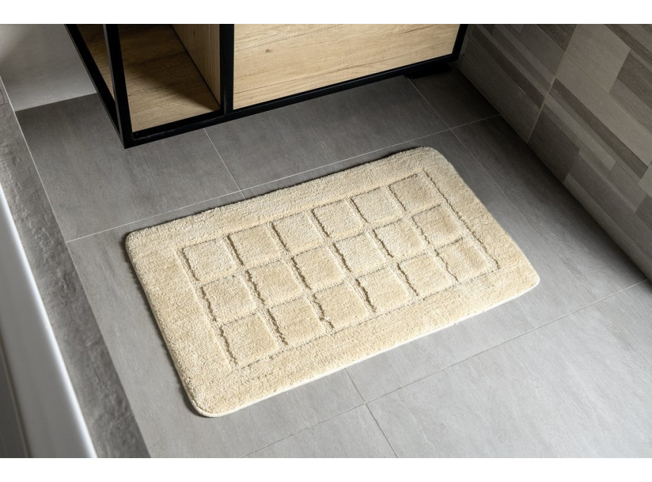 Ridder DELHI Kúpeľňová predložka 50x80cm s protišmykom, 100% polyester, béžová 1712311