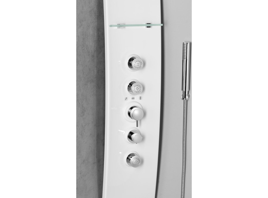 Polysan LUK termostatický sprchový panel rohový 250x1300mm, biela 80325