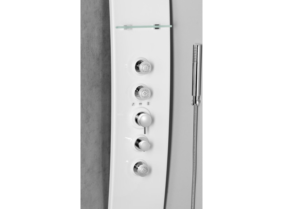 Polysan LUK termostatický sprchový panel rohový 250x1300mm, biela 80325