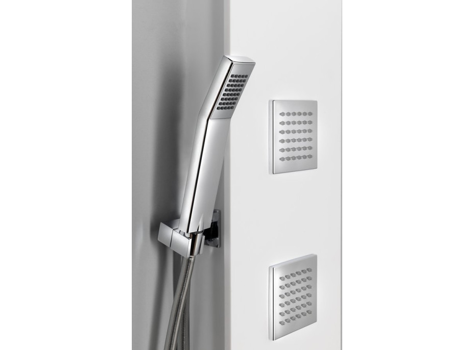 Polysan SPIRIT SQUARE termostatický sprchový panel nástenný, 250x1550mm, biela 81151