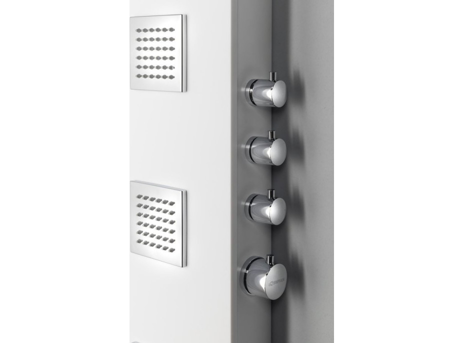 Polysan SPIRIT SQUARE termostatický sprchový panel nástenný, 250x1550mm, biela 81151